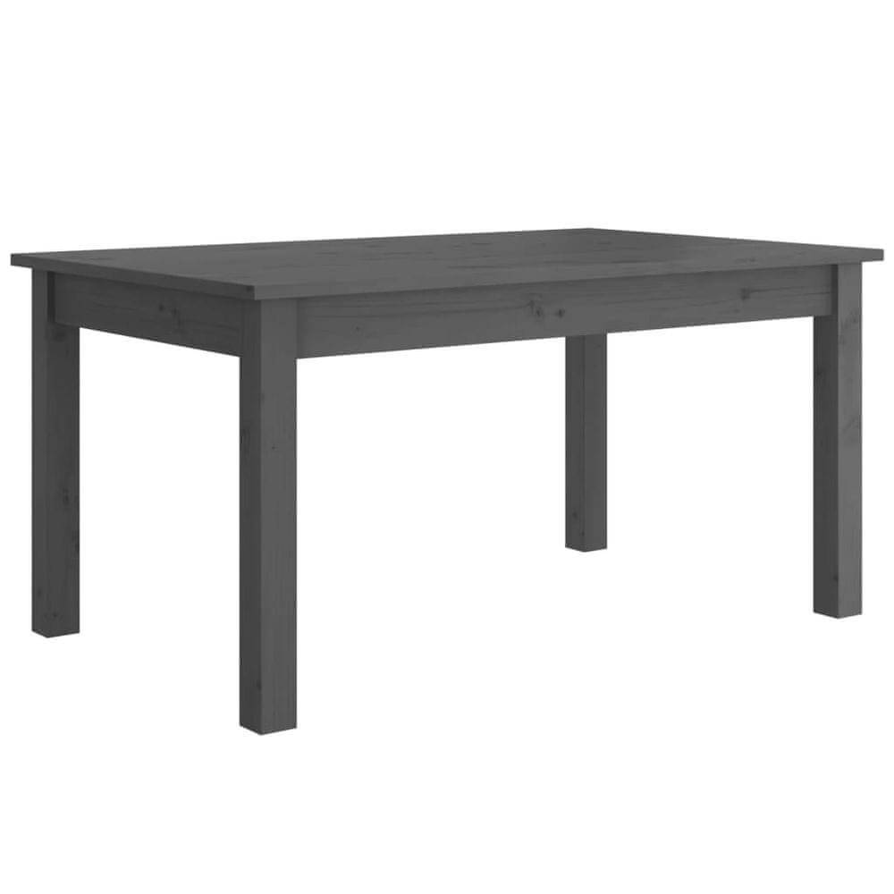 Vidaxl Konferenčný stolík sivý 80x50x40 cm borovicový masív
